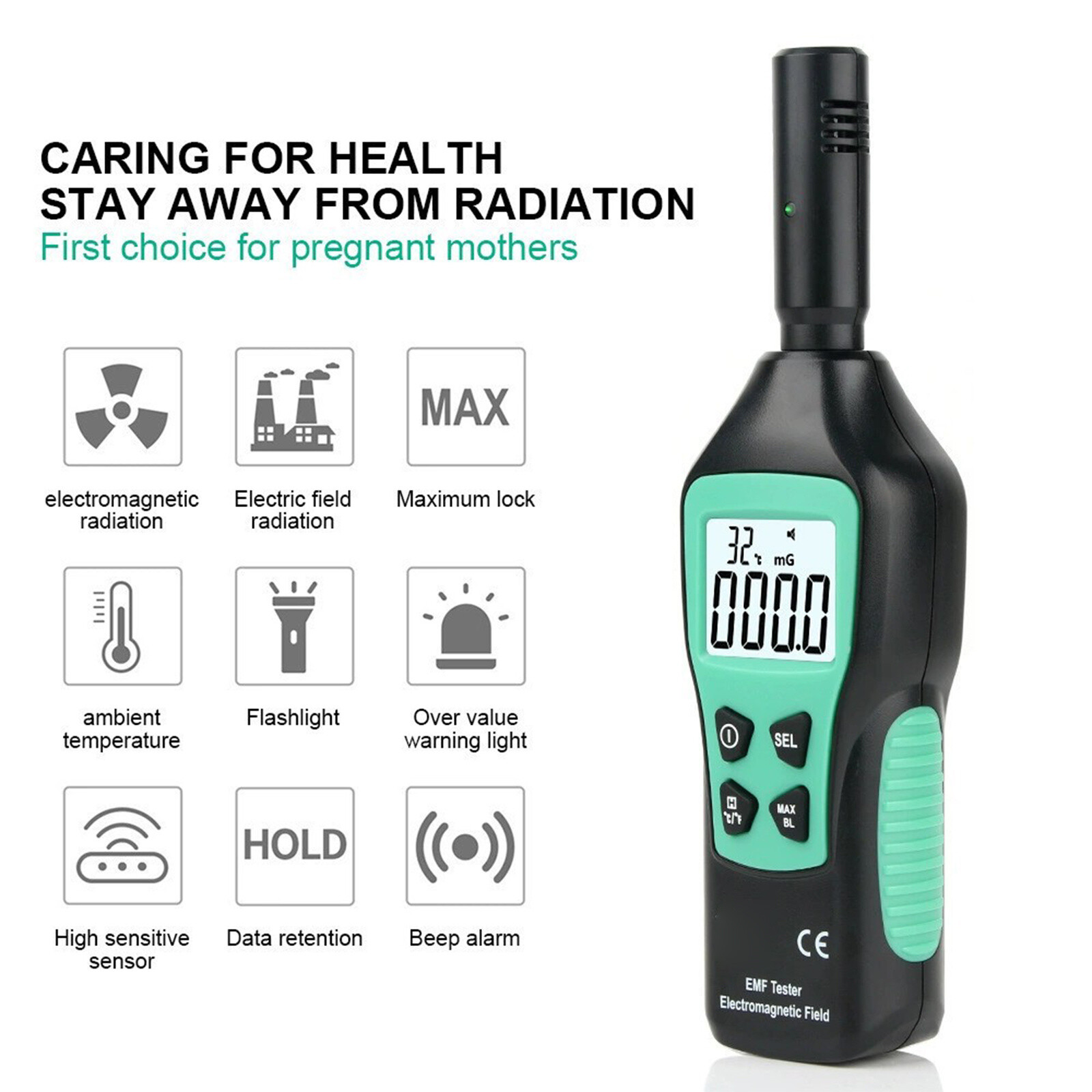 Radiation Detector Radiation Dosimeter EMF Geiger Counter Meter Electromagnetic