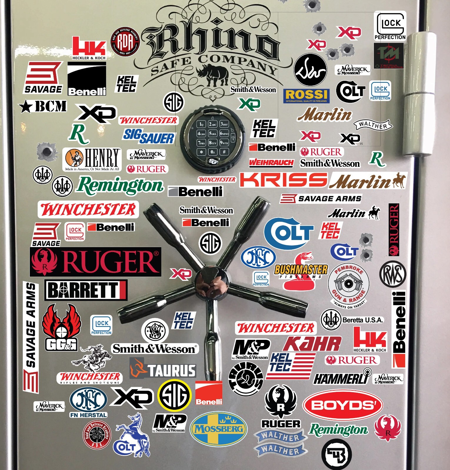 Random Lot of 28+ GUN SAFE Hunting Rifle Pistol Military Decals Stickers 9mm AR