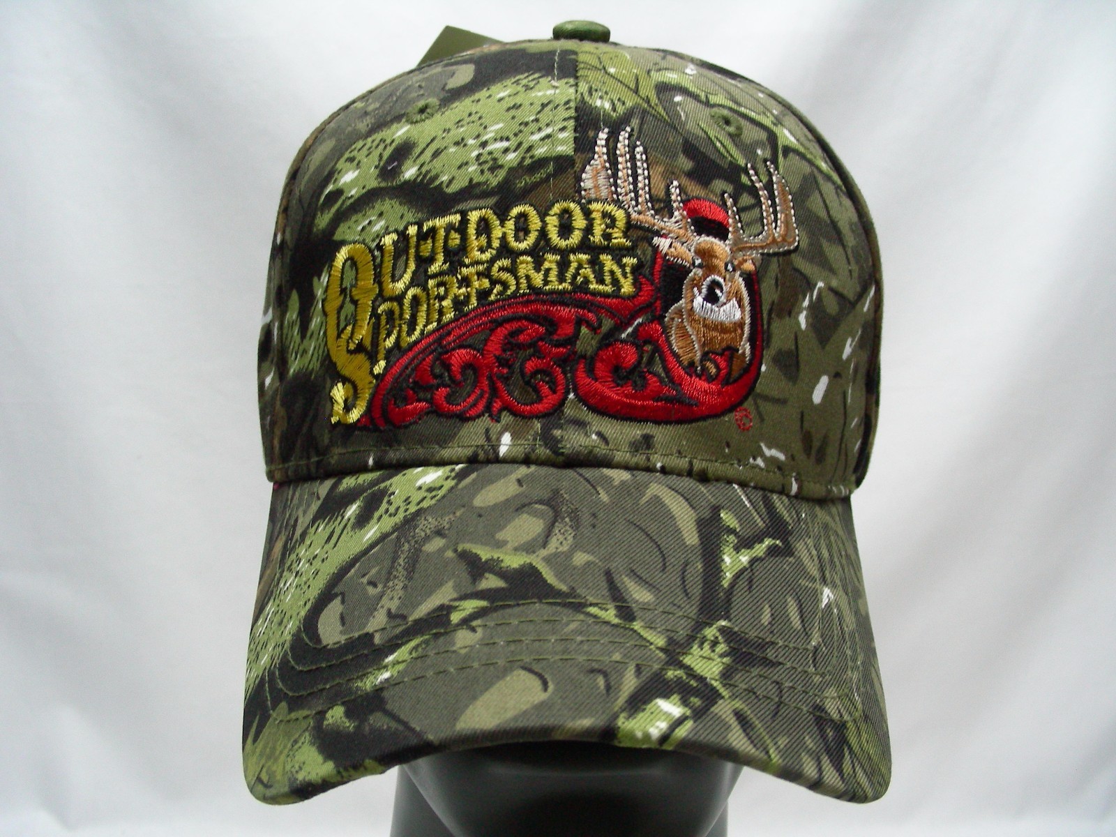 OUTDOOR SPORTSMAN - CAMOUFLAGE - ADJUSTABLE BALL CAP HAT!