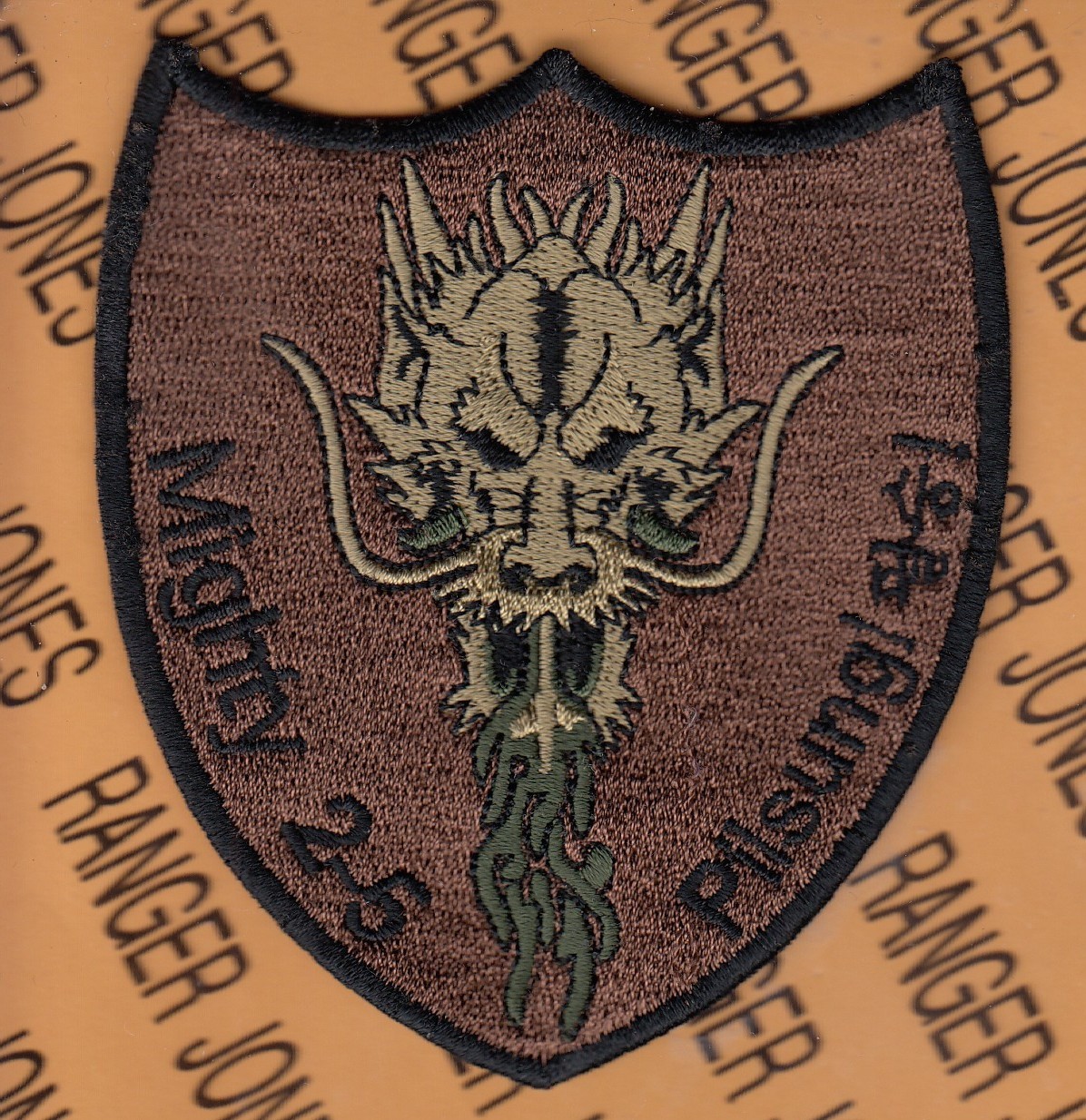 USAF Air Force 25th Fighter Squadron FS Mighty2-5 Pilsung ~4" OCP NO HOOK patch