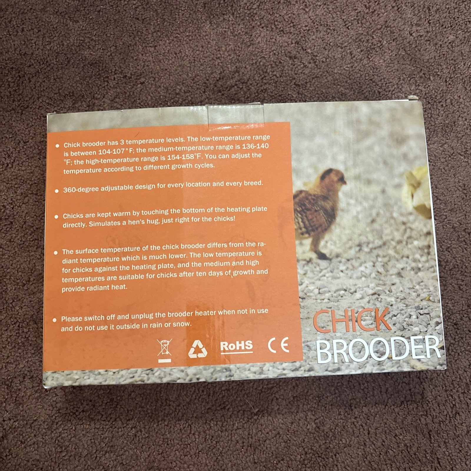 Chick Brooder Heater Plate – 12" x 8"