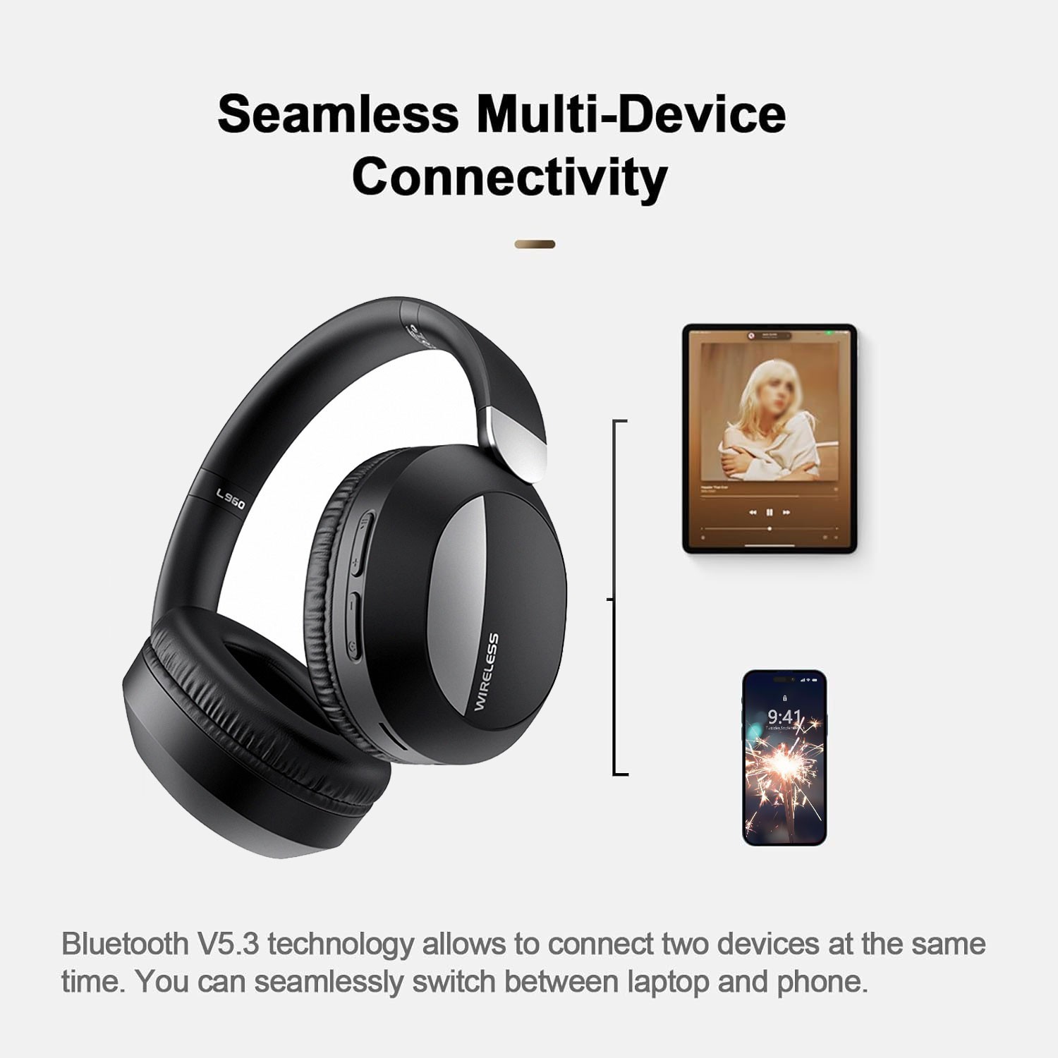 Wireless Bluetooth Headphones Over Ear Stereo For Google Pixel 10 9 8 7 6 5 4 3a