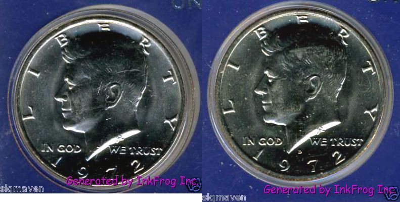 1972 P & D Kennedy Half Dollar pair Choice/Gem Bu