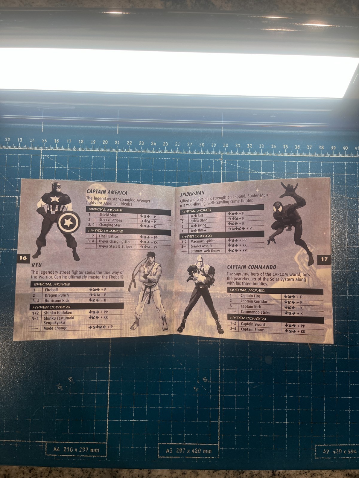 Replacement Manual for - Marvel vs Capcom - Sony PS1 Instruction Booklet