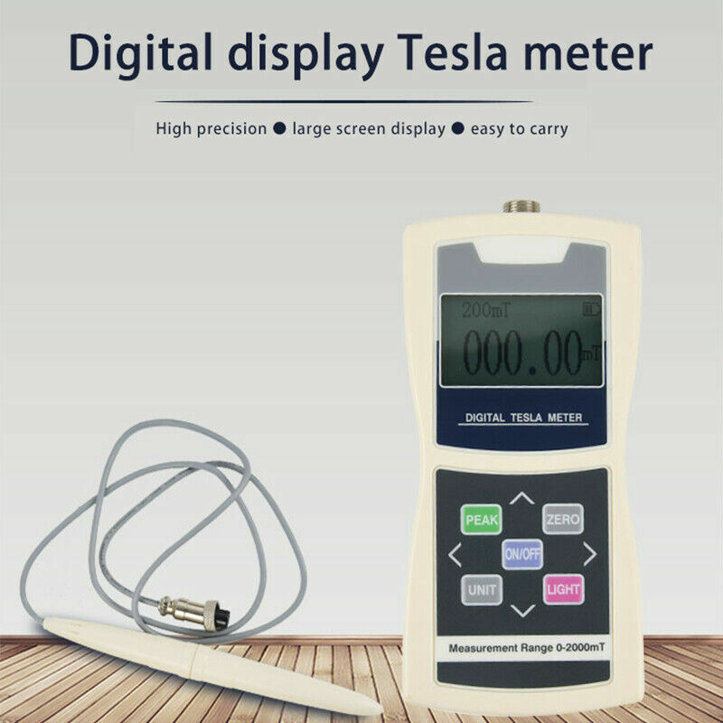 Tesla Meter Tester Gauss Meter Gaussmeter Digital Surface Magnetic Field Tester