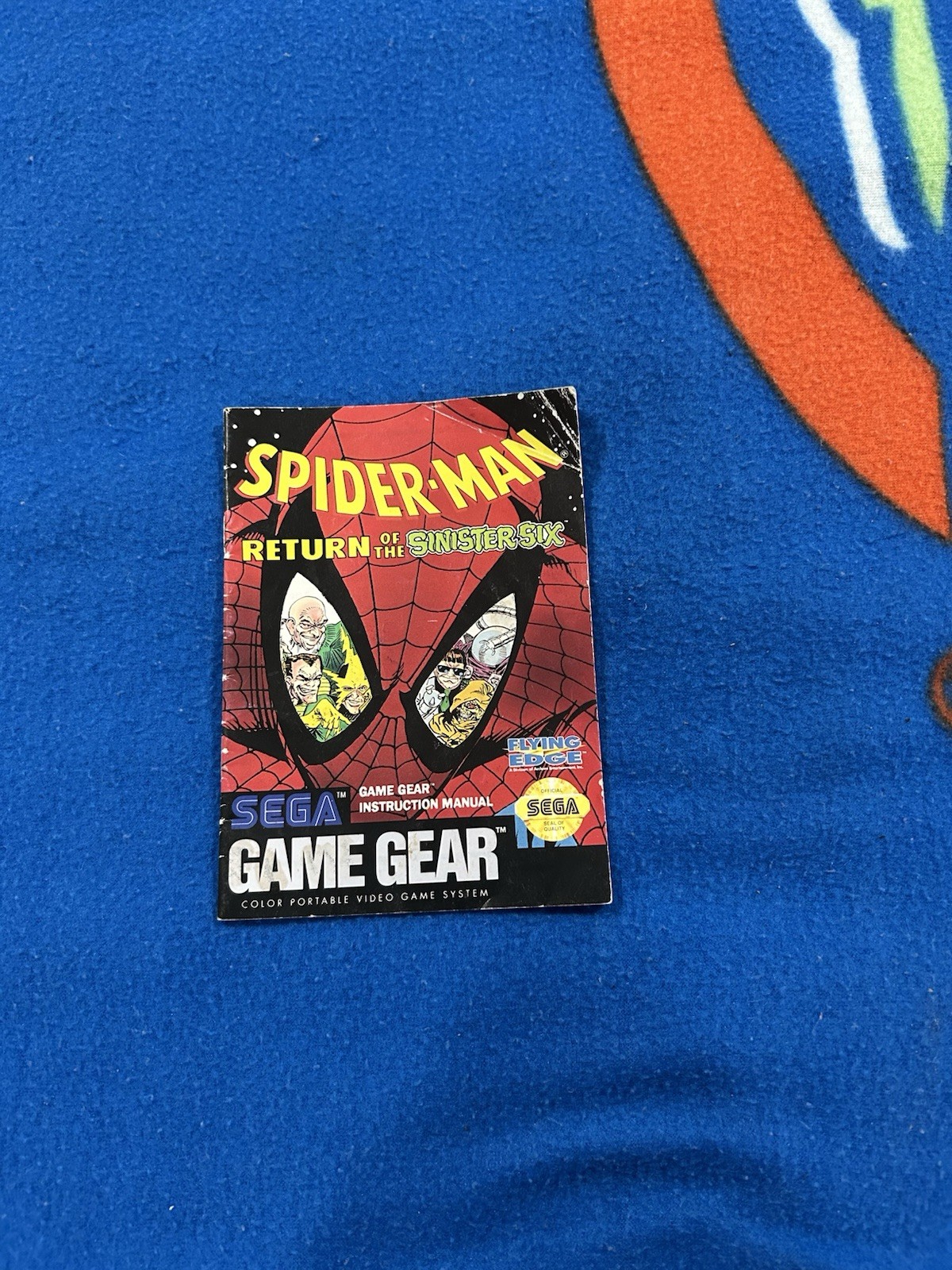 Sega Game Gear Video Game Manual Spider-Man: Return of the Sinister Six