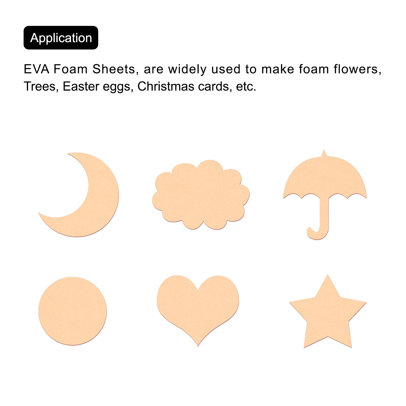 EVA Foam Sheets Beige 19.7 Inx19.7 in 2mm Thick Crafts Foam Sheets 5Pcs