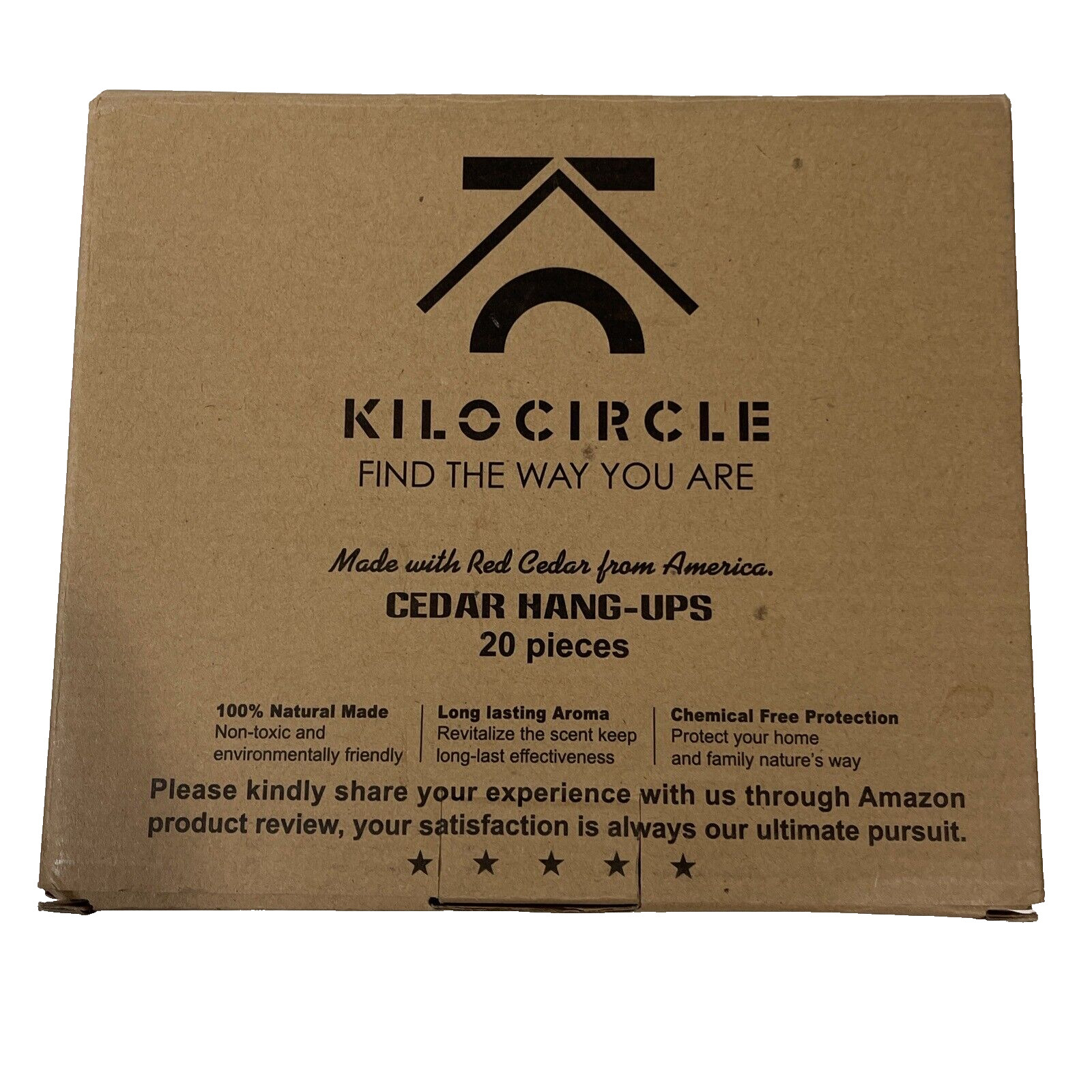Kilocedar 20 Pack Red Cedar Long Lasting Scented Cedar Hang Ups