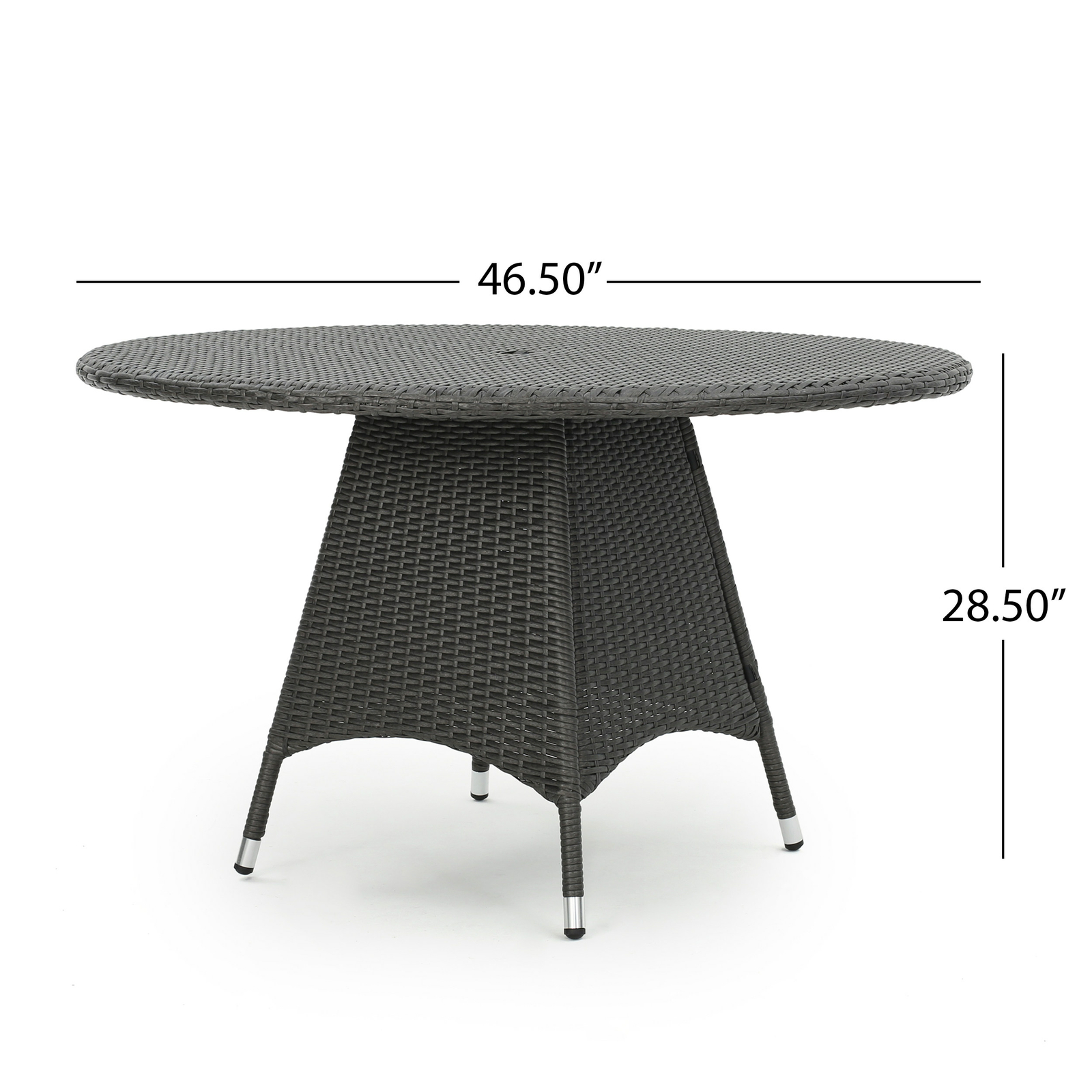 Carmela Outdoor 5pc Multibrown Wicker Dining Set