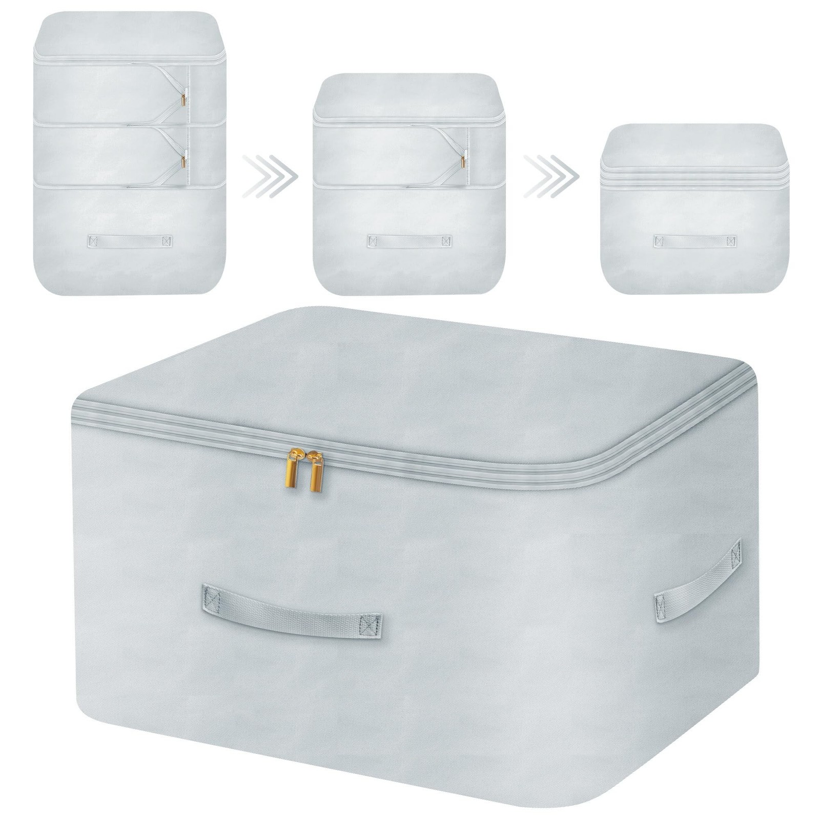 Ultra Space Saving Self Compression Organizer, Comforter Storage Bag for Clot...