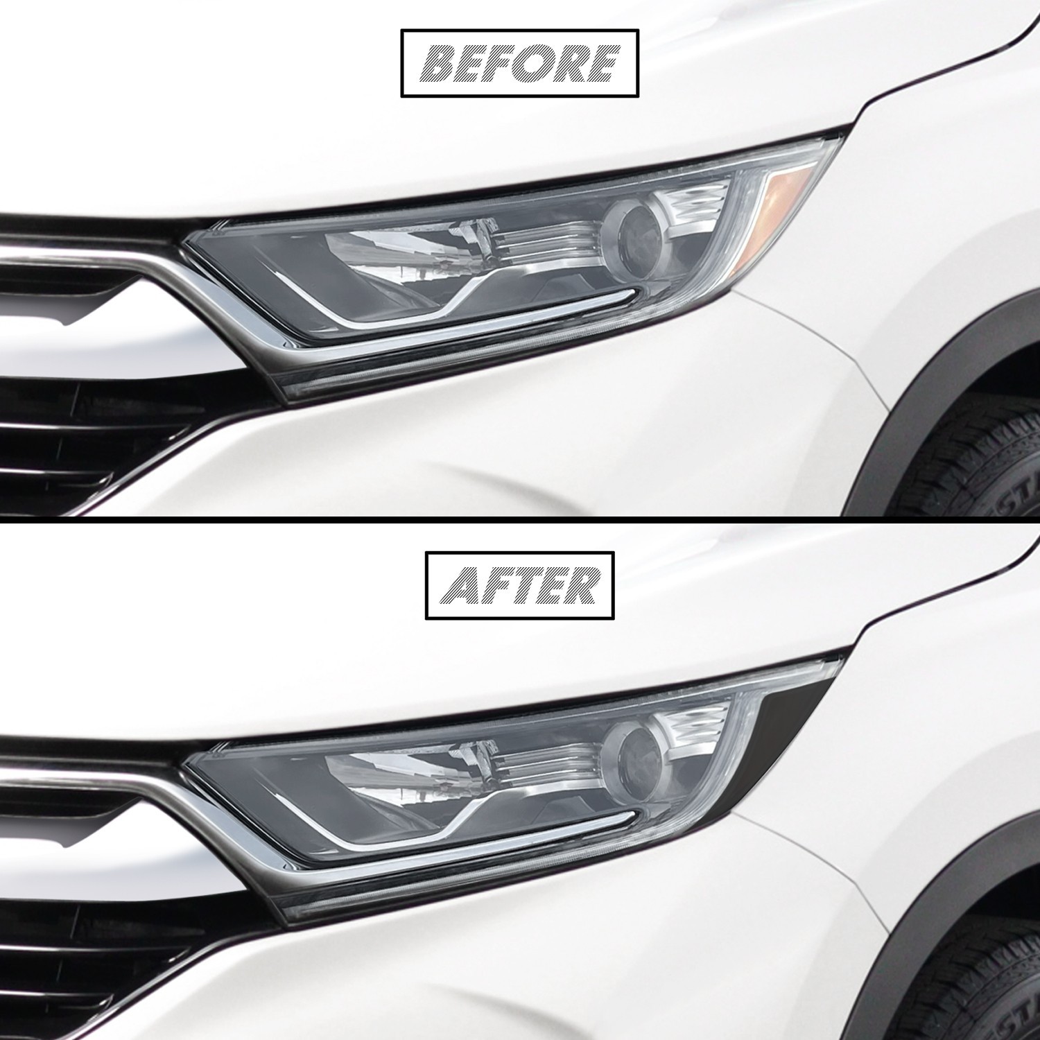 FOR 2017-2022 Honda CRV CR-V Headlight Side Marker SMOKE Precut Vinyl Tint