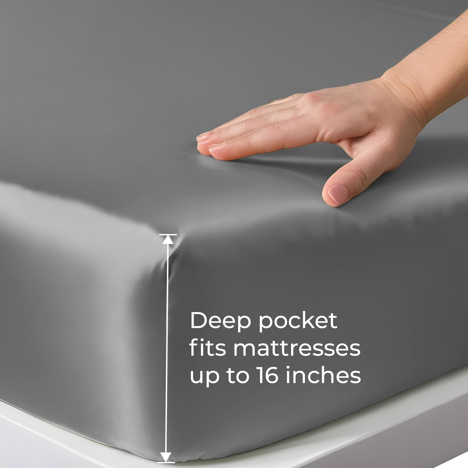Fitted Sheet Only Viscose Derived from Bamboo, Bottom Sheet for Queen Size Be...