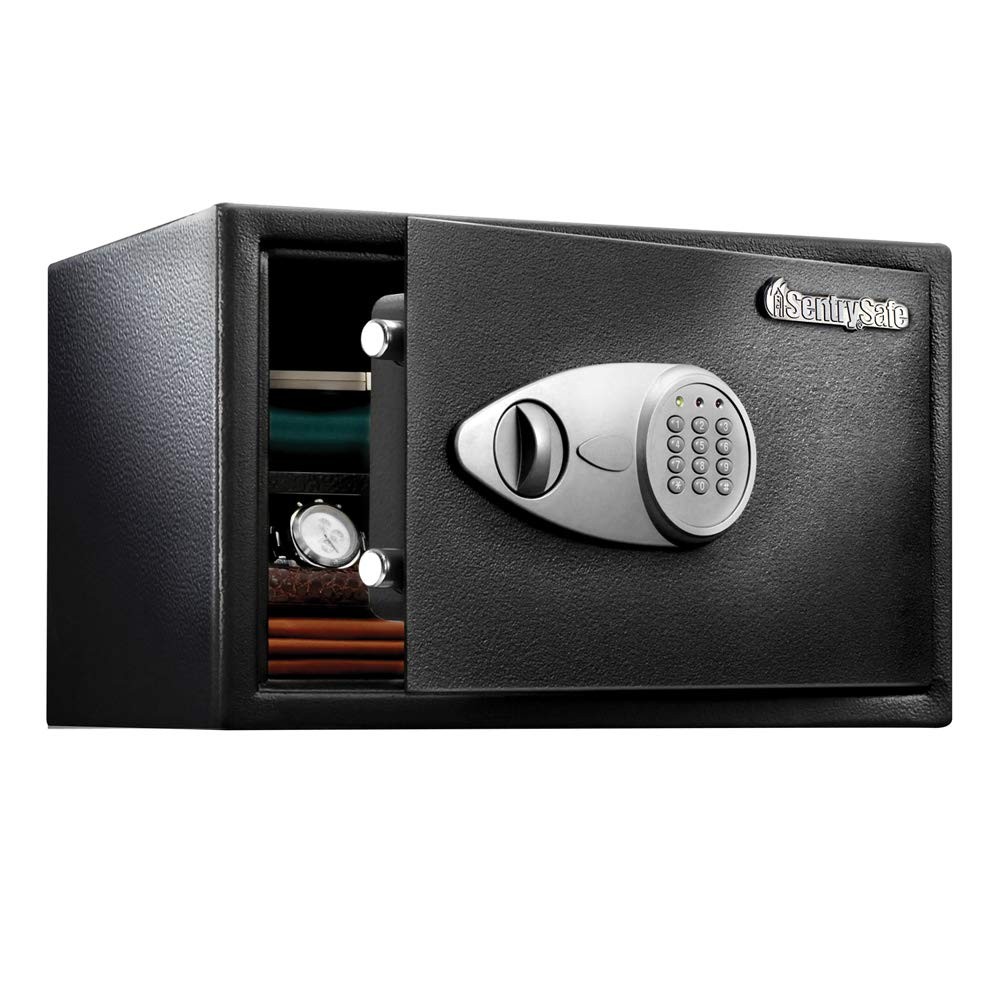 Black Home Safe with Shelf and Digital Keypad, Large Safe for Laptop, Documen...