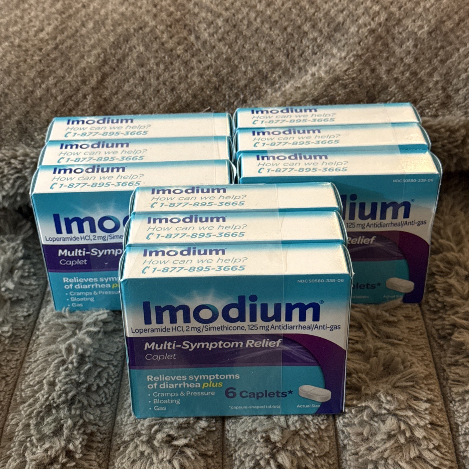 Imodium 2mg Multi-Symptom Relief Caplets - 54 Count Total - 02/27