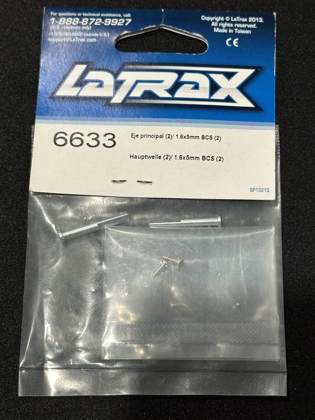 Traxxas LaTrax Alias Main Shaft & Screw Set (2) [TRA6633]