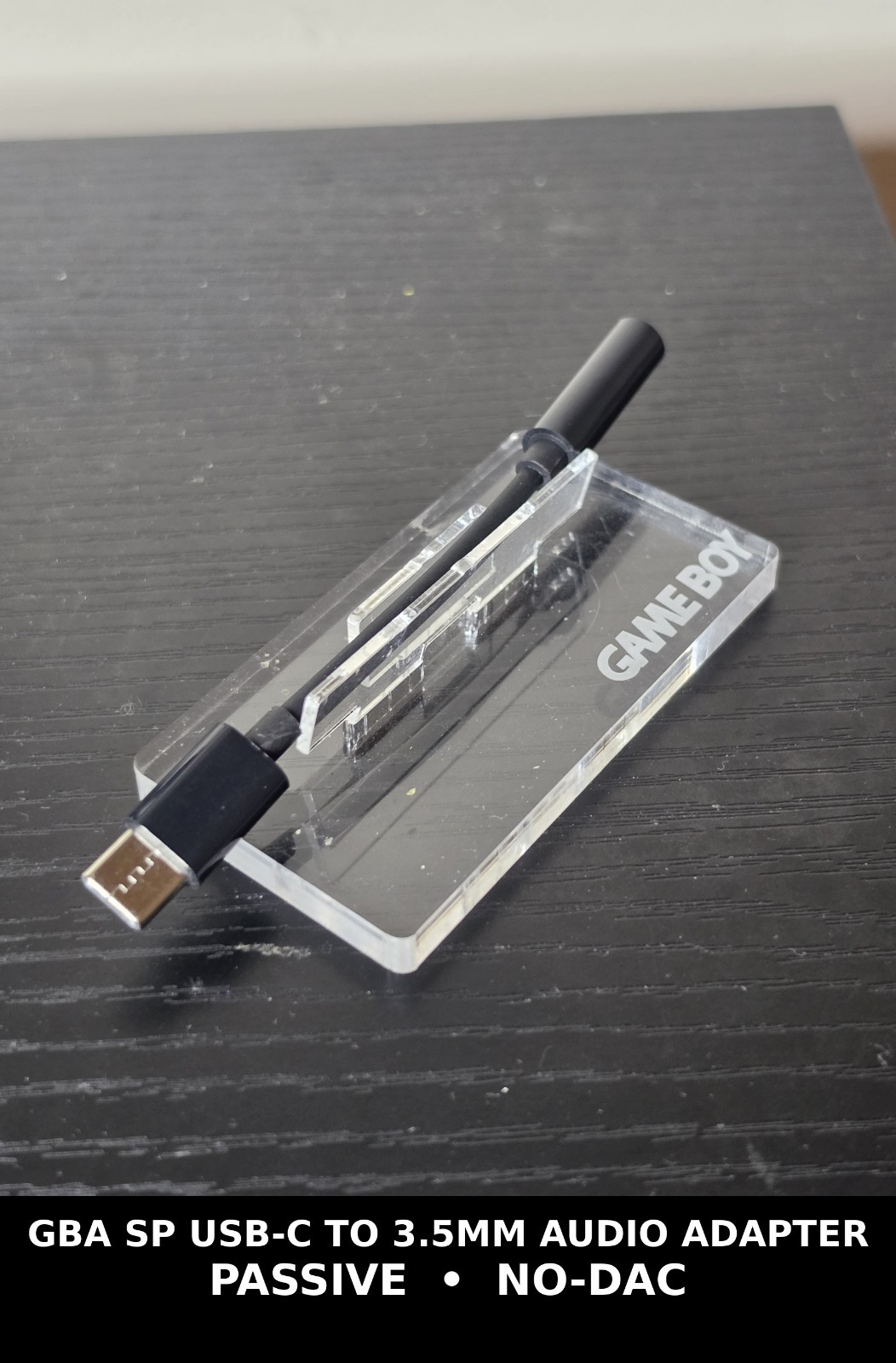 GBA SP USB-C Audio Adapter No-DAC Passive 3.5mm FunnyPlaying Mod Compatible