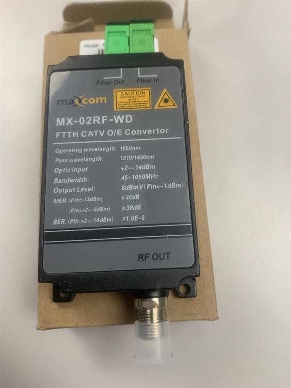 Maxcom MX-02RF-WD Receiver Fiber mini passive 47-1050 MHz GPON Port SCAPC QTY 60