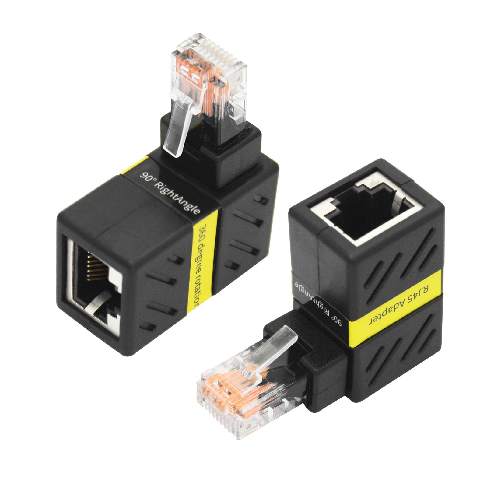 Aurorapath Cat6 Ethernet Adapter, 90-Degree & 180-Degree Rotatable RJ45 Male...