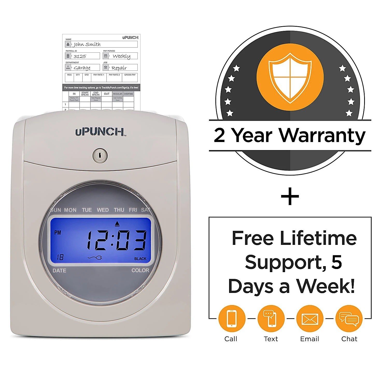 UPUNCH NEW AUTO-ALIGN CALCULATING TIME CLOCK BUNDLE UB2300 SEALED