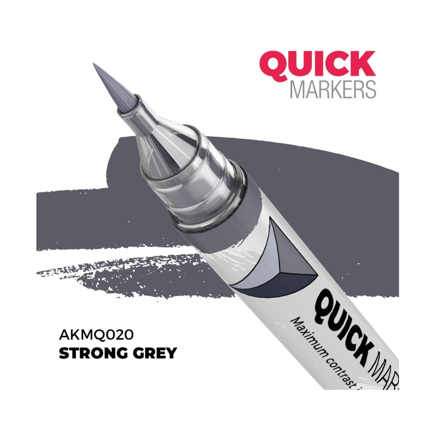 AK Paint Quick Markers Strong Grey New