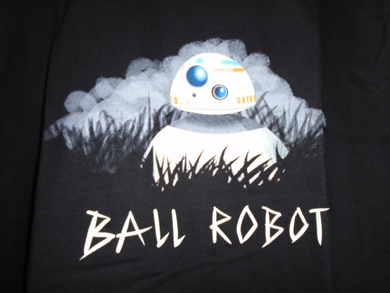 TeeFury Star Wars LARGE "Ball Robot" Bad Robot Parody MashUp Shirt BLACK
