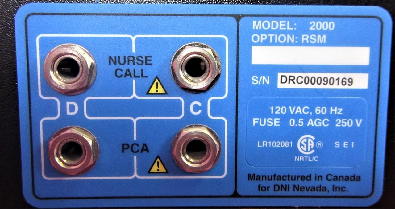 DNI Nevada Infutest 2000 Infusion Device Pump Analyzer Remote Sensor Module