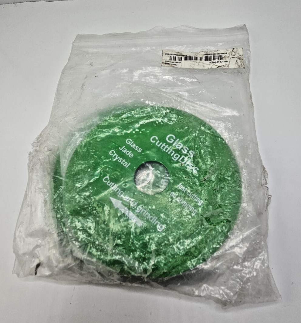 (QTY 5) Glass Cutting Disc 100mm Green Glass Jade Crystal for Angle Grinder