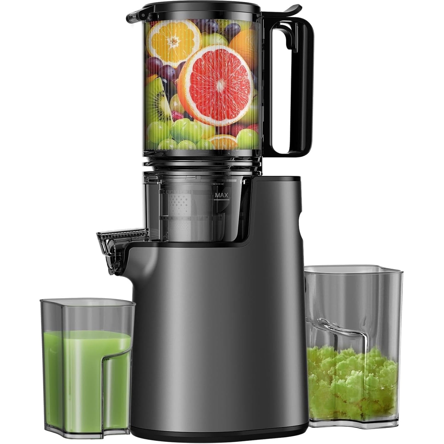 YPONE YZJ-Y Cold Press Juicer, Masticating Juicer with 5.4-Inch Wide Feed Chute,