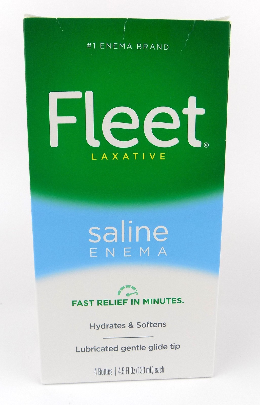 Fleet Laxative Saline Enema for Adult Constipation 4 Bottles 4.5 Oz. each