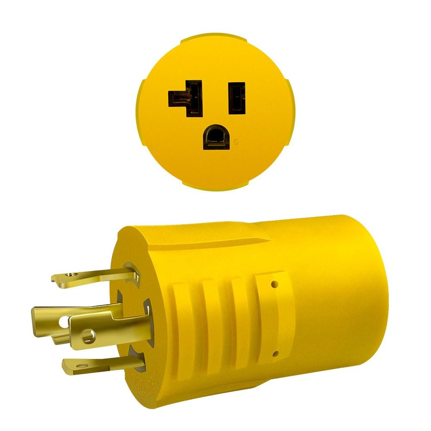 NEMA Locking L14-30P to 5-15R/5-20R Compact 120V 30 Amp to 120V 20Amp Househo...