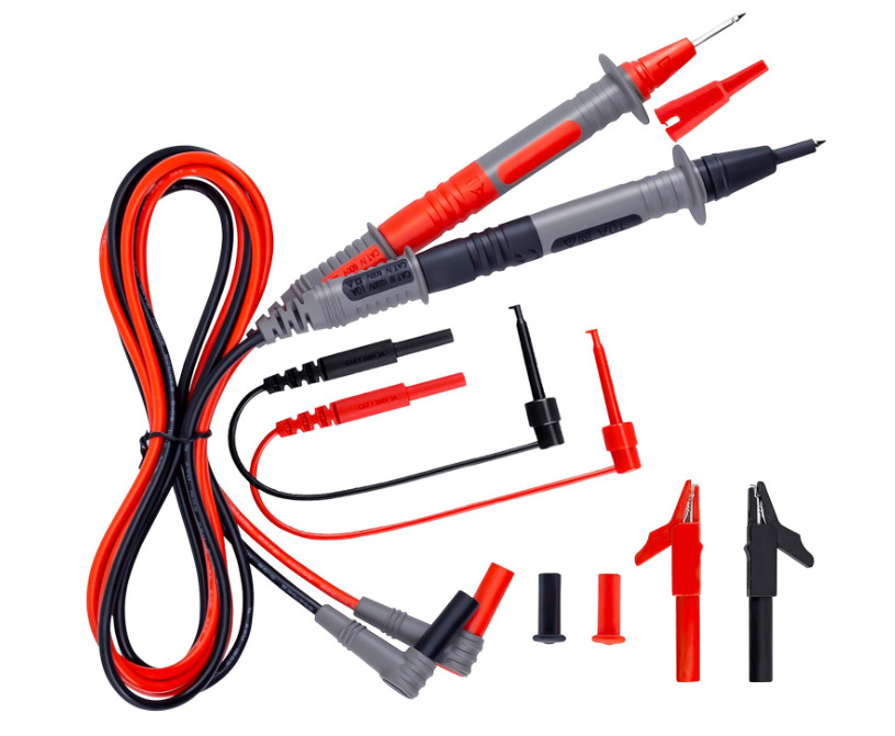Kit cables multímetro silicona 9pcs CAT III 1000V CAT IV 600V. NUEVO