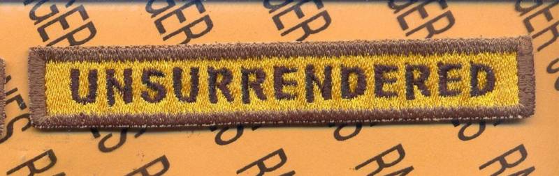 263rd Armored "UNSURRENDERED" TANK TAB patch