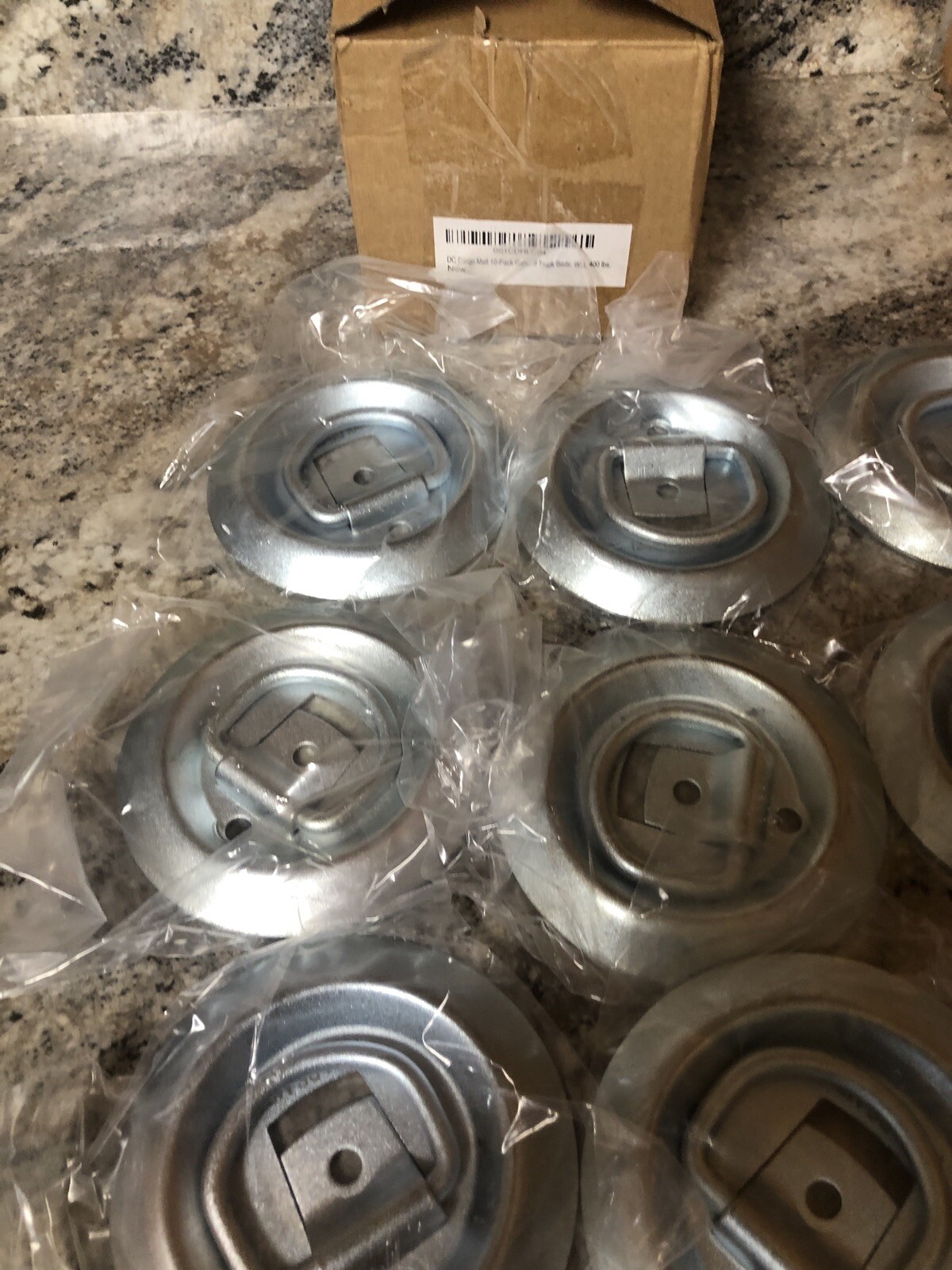 Open Box DC Cargo Mall 10 Pack Galvanized Trailer Tie Down Anchors 400lb Limit