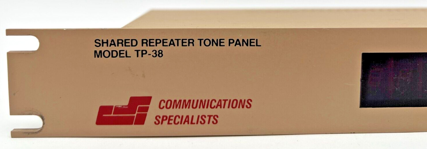 COMMUNICATIONS SPECIALISTS TP-38 SHARED REPEATER TONE PANEL