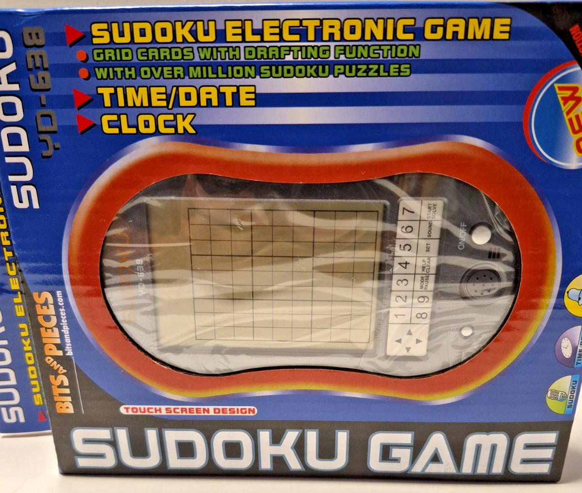 Sudoku Electronic Handheld Game YD-638 With Time Date Clock New