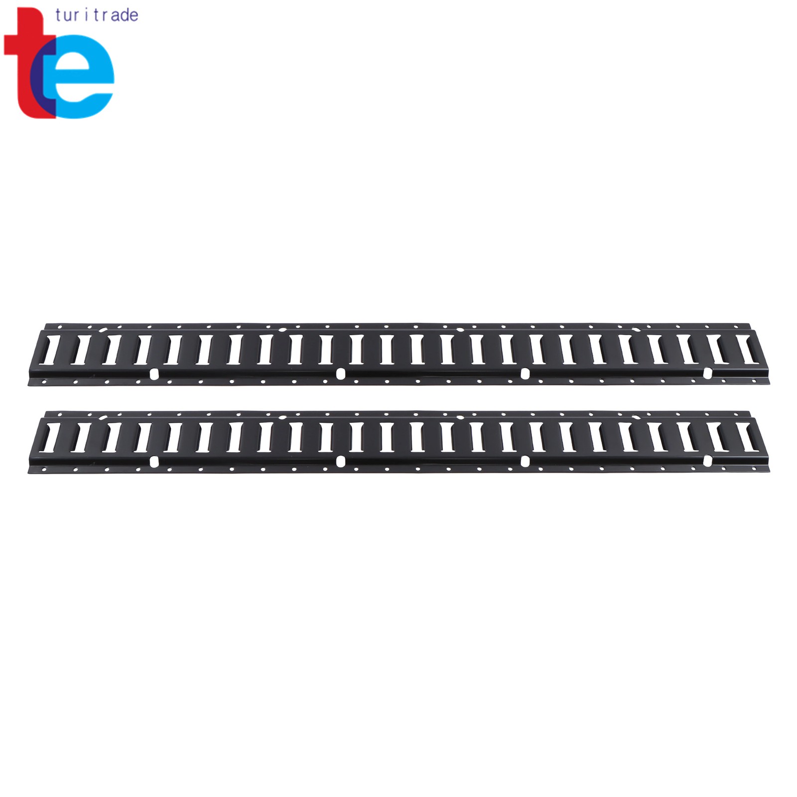 2 Pack 4' E Tie Down Rail Kit For Cargo Trailers Power Coated E-Tracks