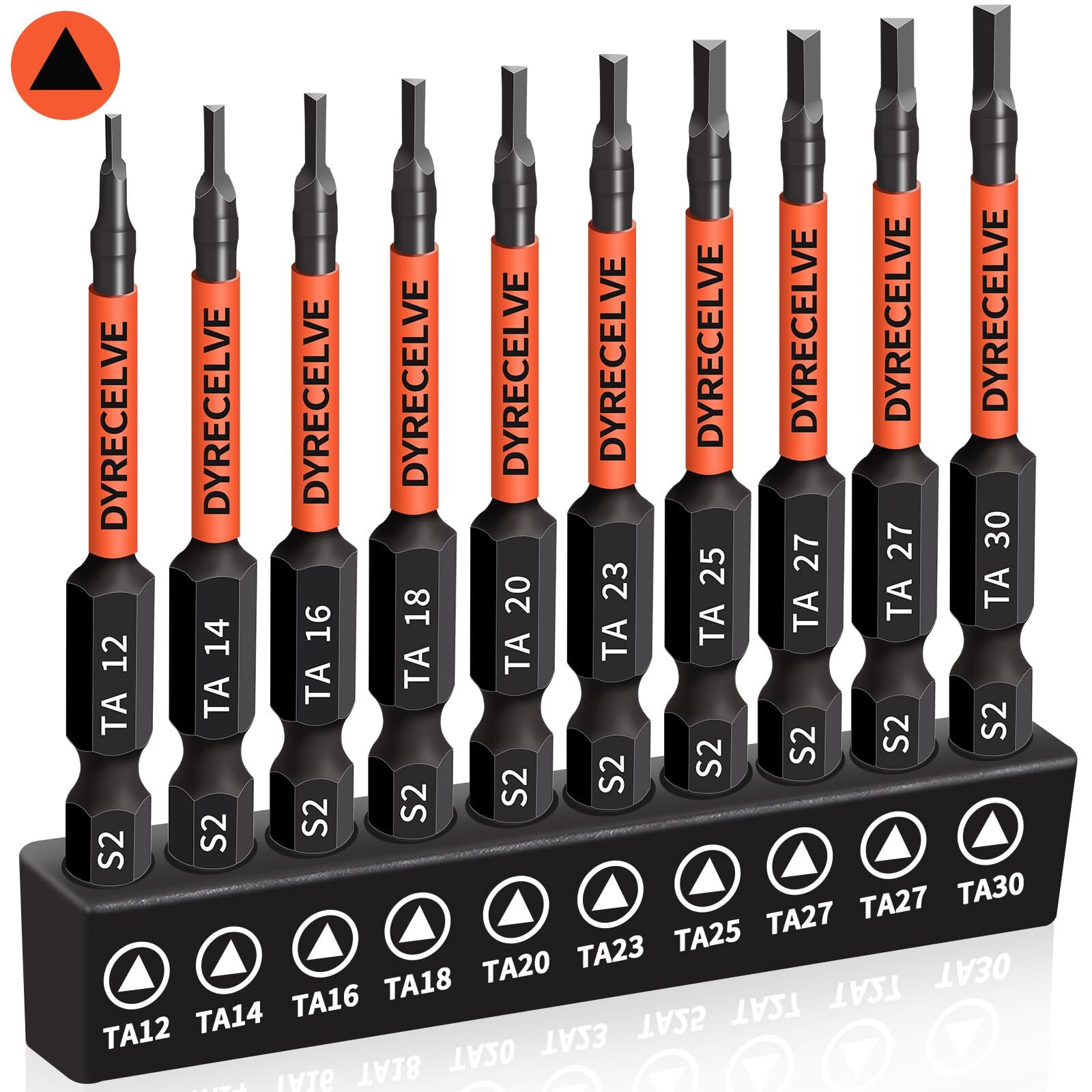 10-Pack Triangle Screwdriver Set - Premium S2 Steel Triangle Bit Set