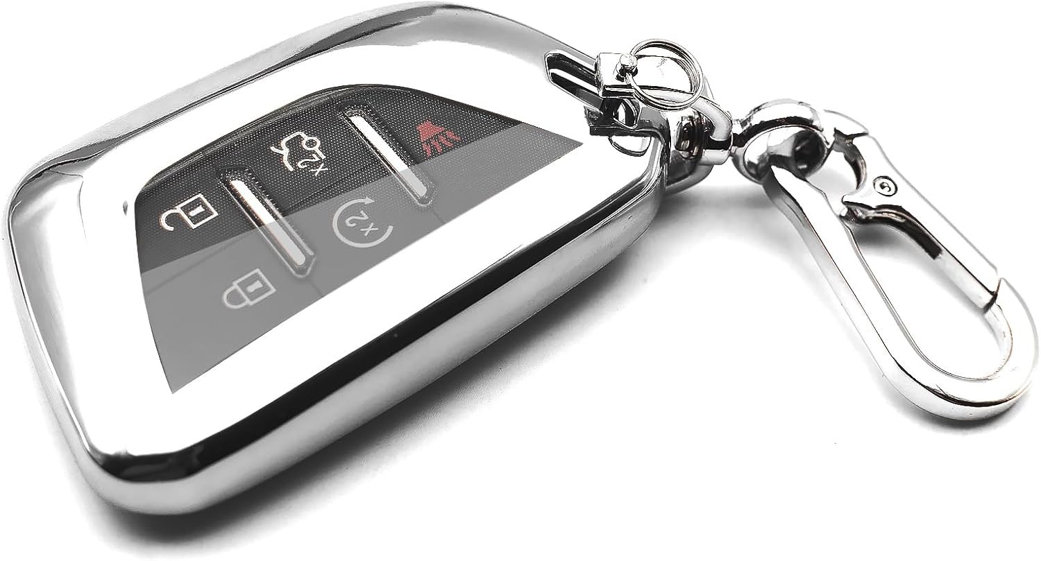 Fit for Cadillac Key Fob Cover CT4 CT5 XT4 Lyriq CELESTIQ Escalade Silver