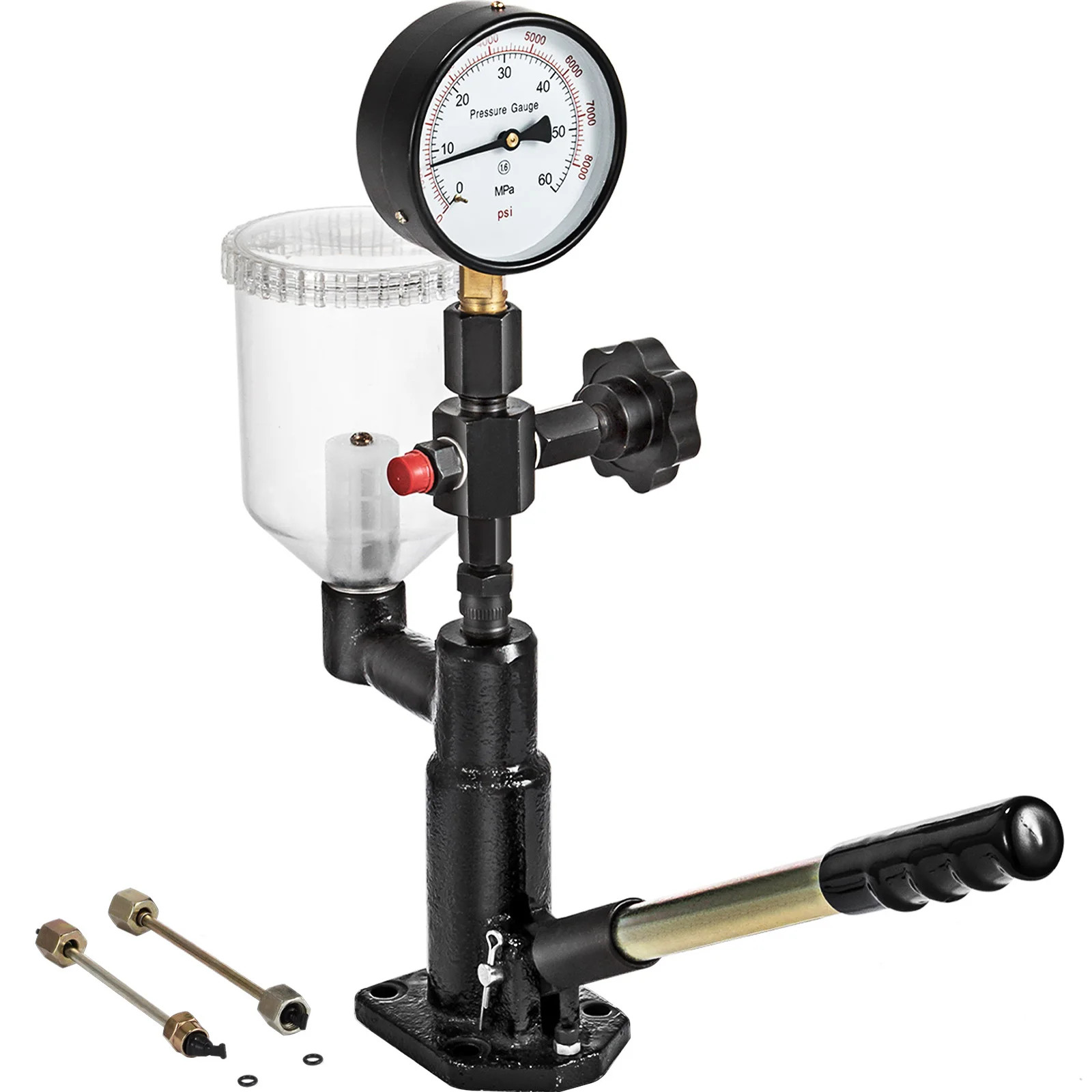 Diesel Injector Tester Dual Gauge 6000 PSI Engine Fuel Testing and Repair Tool