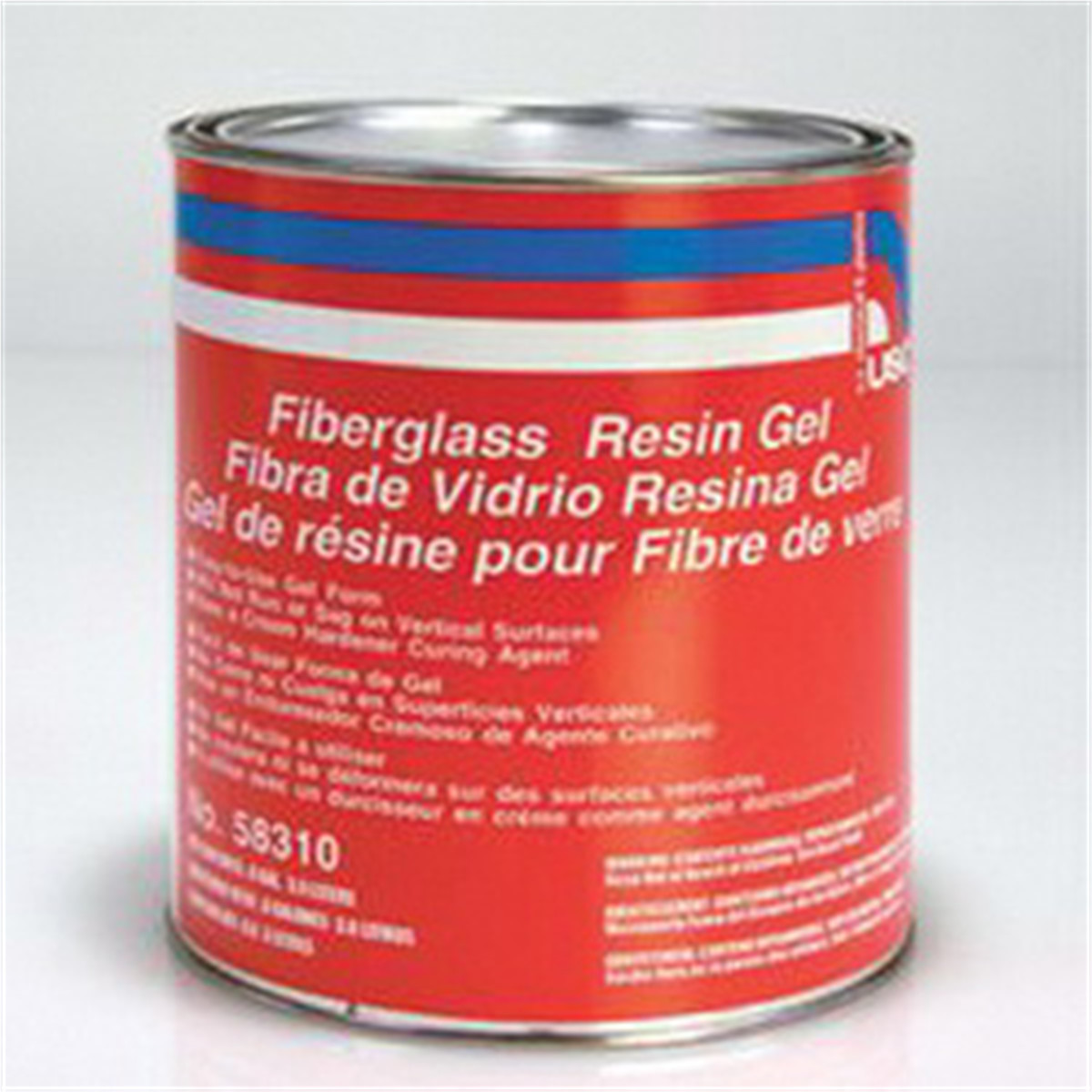 US Chemical 58320 Fiberglass Resin Gel, 1 qt, Purple, Liquid USC.58320