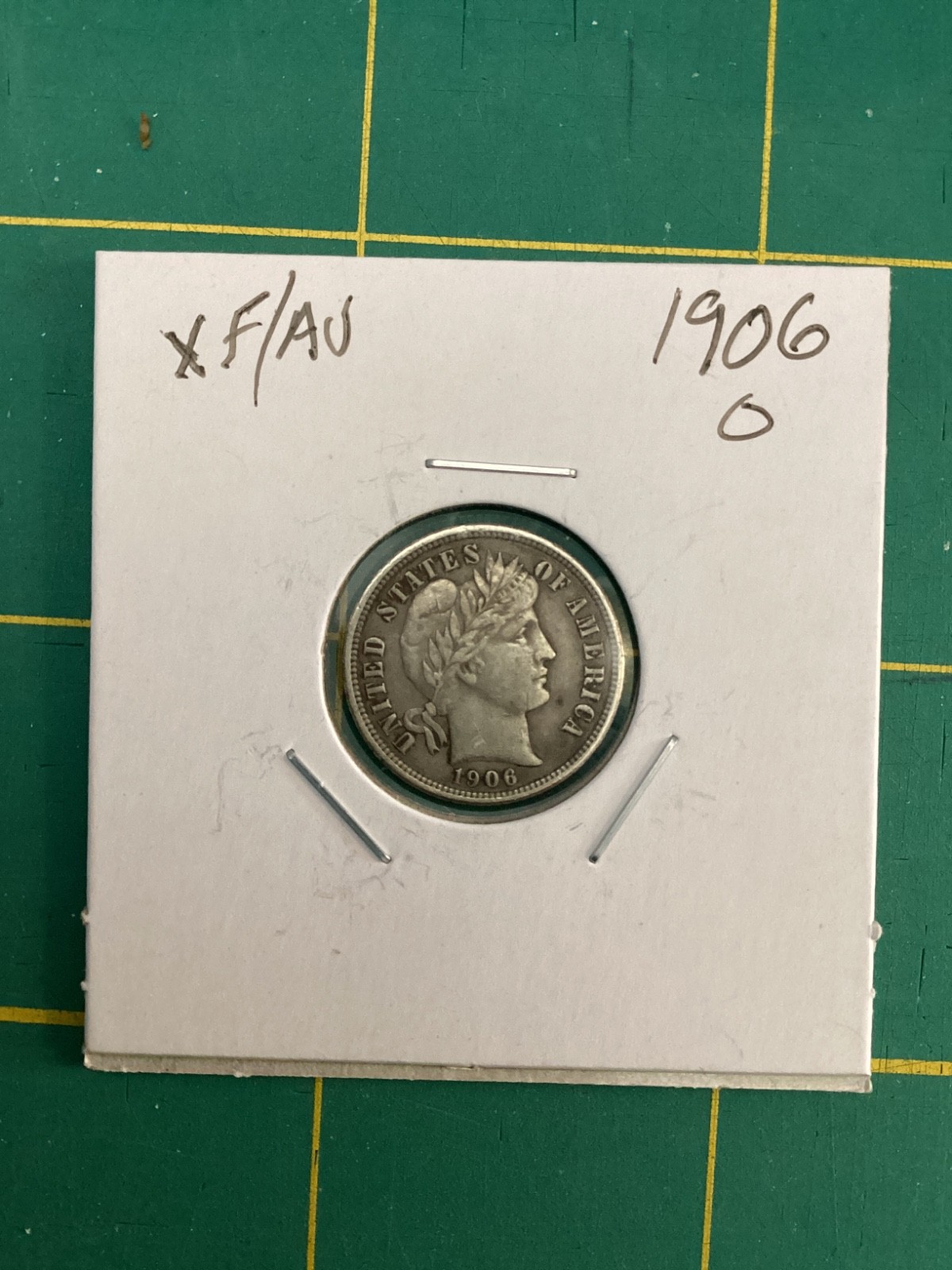 1906 O Barber Dime XF AU Silver Rare Low Mintage