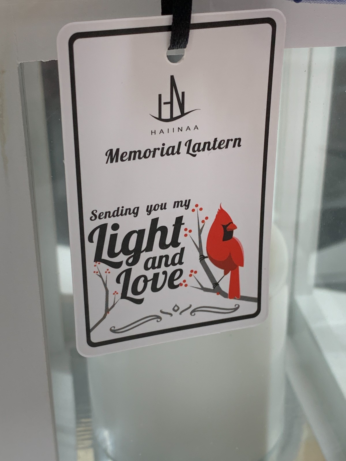 Memorial Lantern Battery Operated Candle