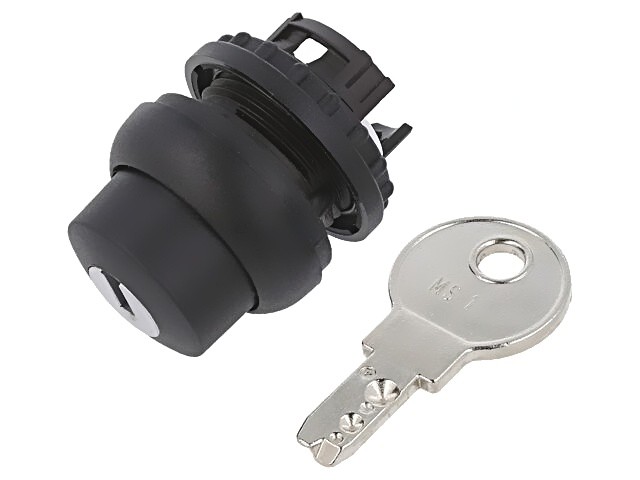 M22S-WRS switch: rotary switch with key 22mm rod.Pos: 2 black EATON ELE