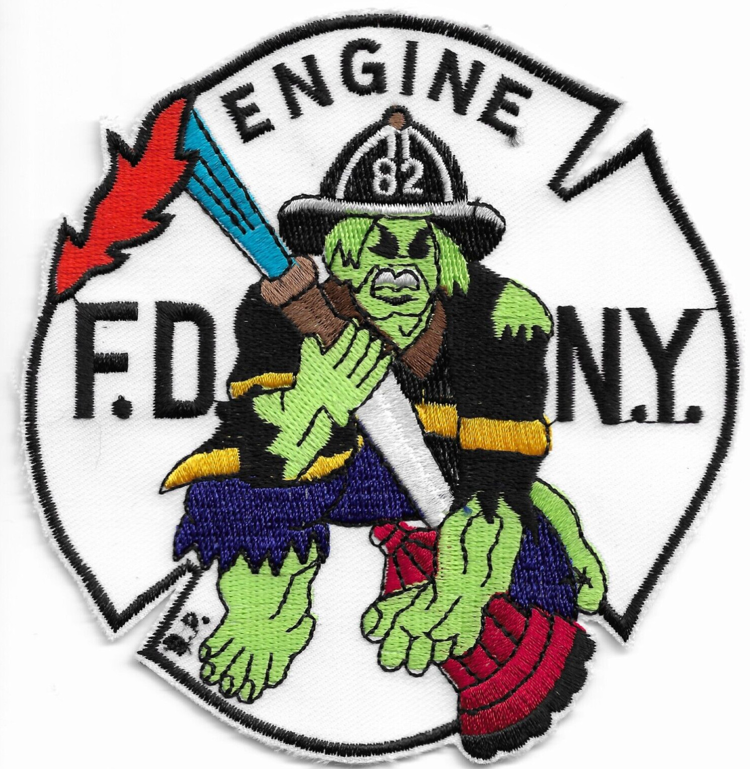 Vintage - New York City  Engine - 82  "HULK", NY (4.75" x 5" size) fire patch