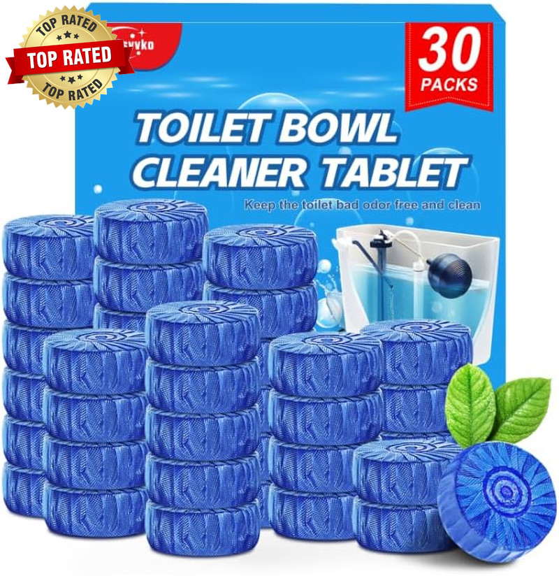 Toilet Bowl Cleaner Tablets Blue Toilet Tank Cleaners, Septic-Safe Hard Water St