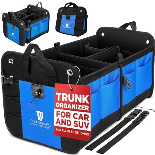Car Trunk Organizers | Trunk Organizer, Car Storage Organizer - Large Blue
