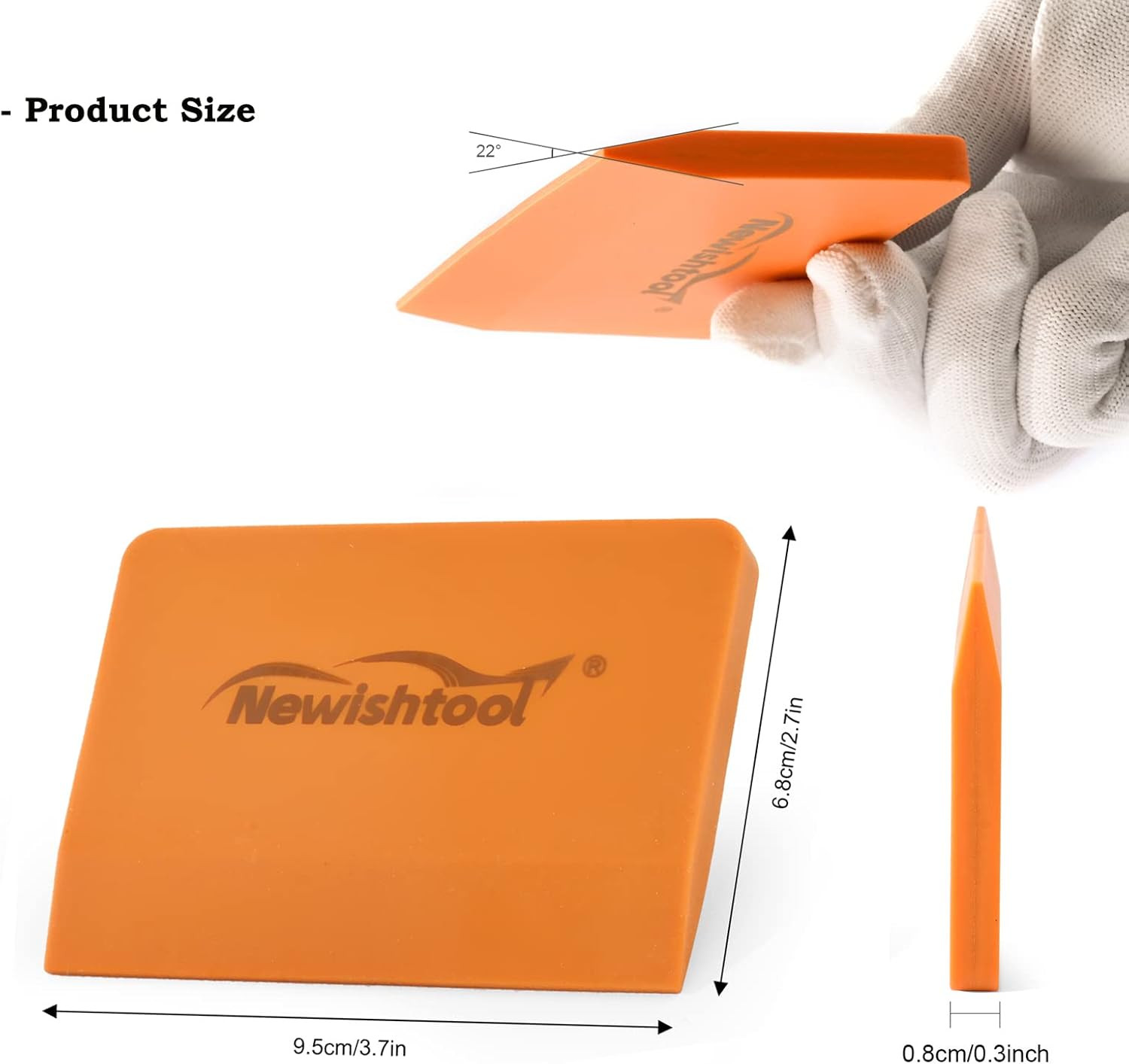 NEWISHTOOL Soft Silicone Small Squeegee for Vinyl, 2 PCS PPF Tools Window Tintin