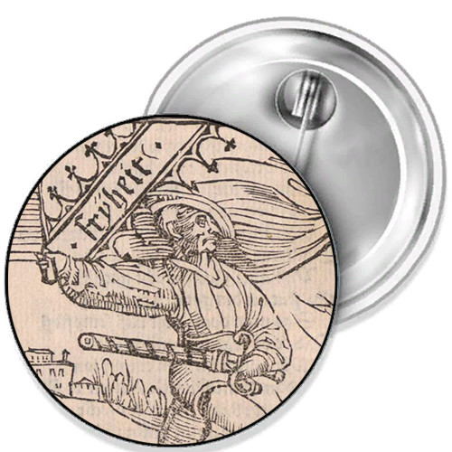 Freedom Federal Shoe Peasant War 500 Years of Combat Button Pin 38mm