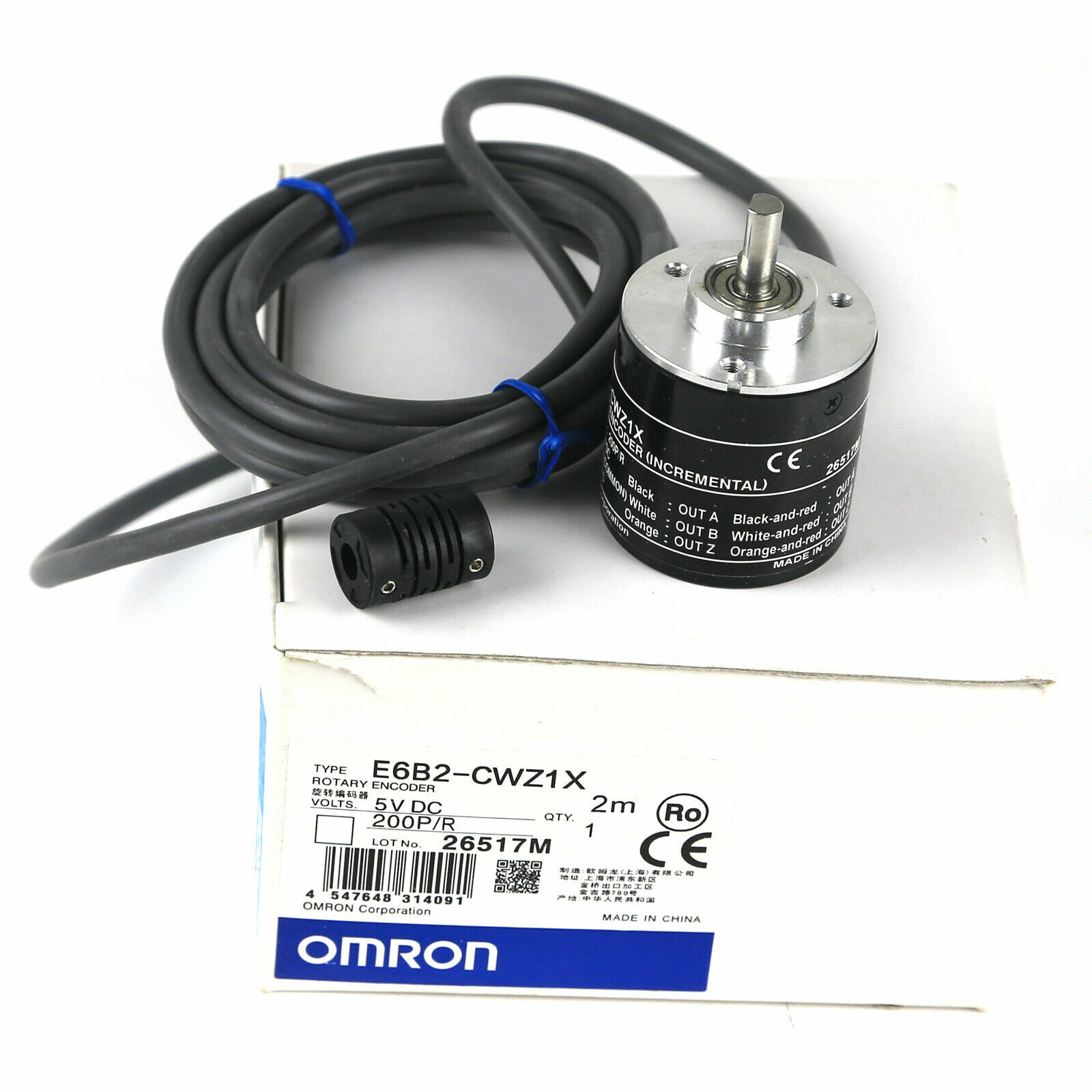 NEW OMRON E6B2-CWZ1X 200P/R Incremental Rotary Encoder