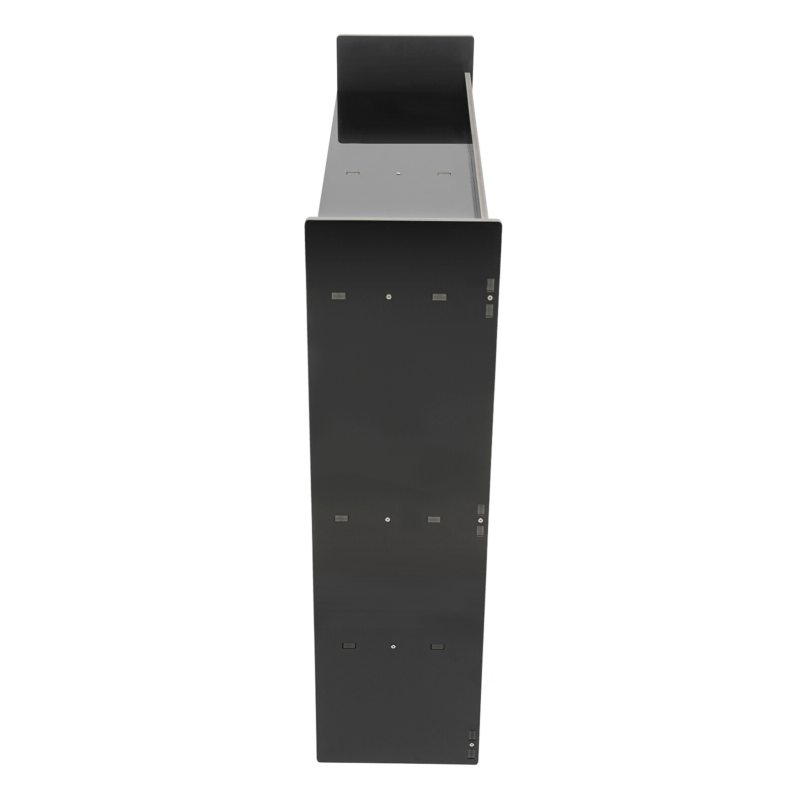 3-Tier Desktop Shelf Rectangular Desktop Bookshelf Desktop Display Rack Black US